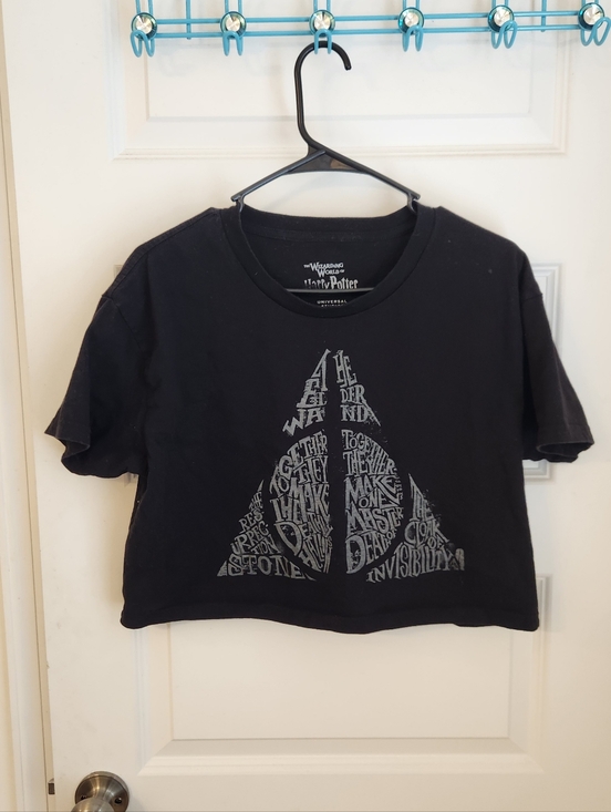 Tops - Juniors Womens Girls Size L Black Harry Potter Crop Top #L1229